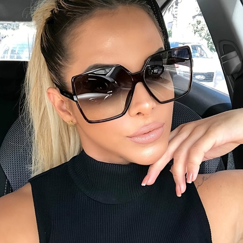 Oversized Square Gradient Sunglasses – Fashion Statement Shades